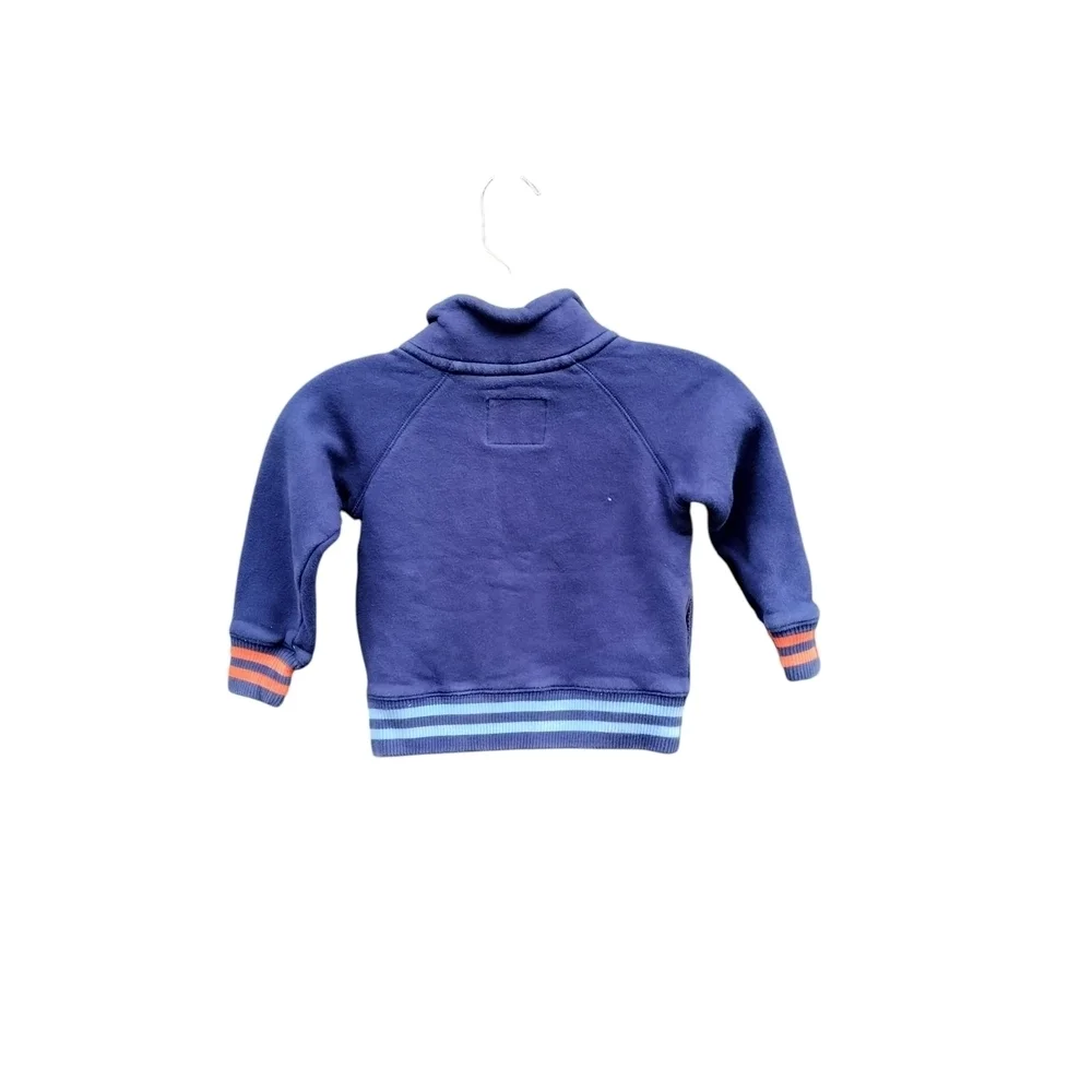 Old Navy SolidCore Kids Blue Sweatshirt with Striped Accents